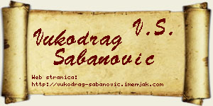 Vukodrag Šabanović vizit kartica